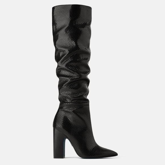 Zara blue collection embossed boots - Picture 1 of 7